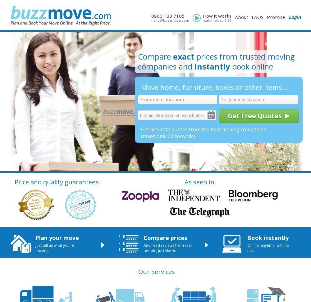 Buzzmove website screenshot